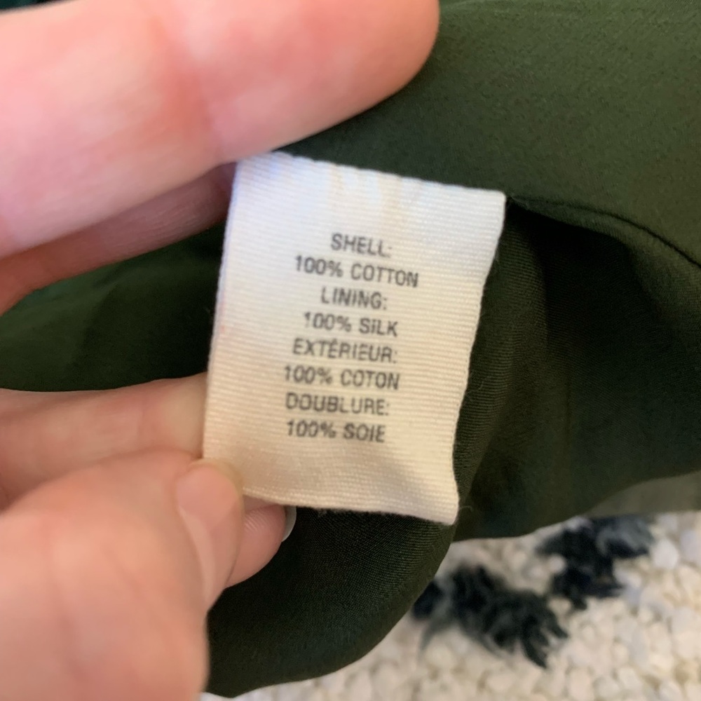 Elizabeth and James Olive Green Military Jacket 3/4 sleeves - Picture 13 of 13